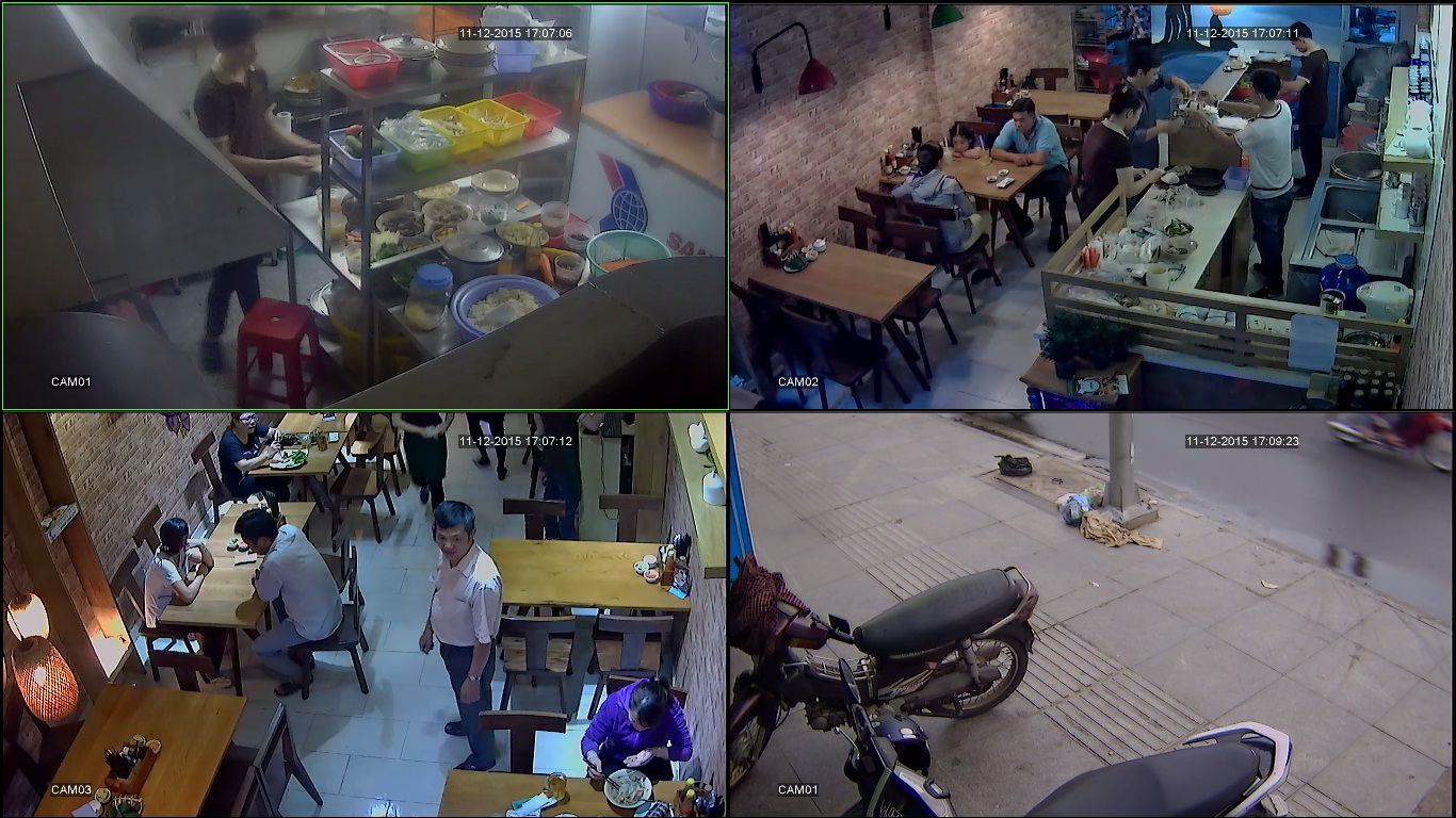 lắp đặt camera cho quán ăn