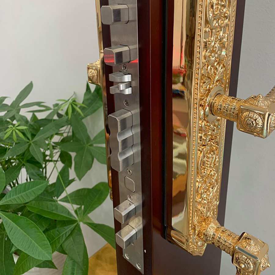 Khóa cửa vân tay mạ vàng tân cổ điển KASSLER KL-999