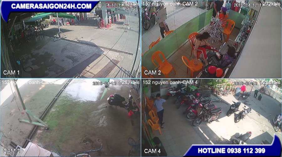 hình ảnh ghi hình lắp camera an ninh thực tế