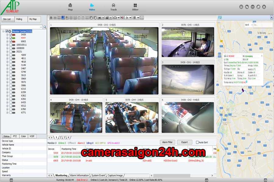 ghi hình thực tế camera giám sát cho ô tô khách