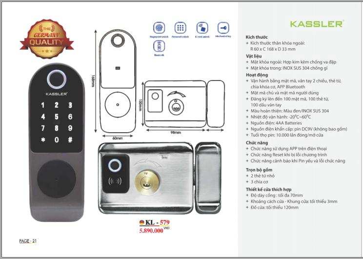 Khóa cửa cổng Kassler KL- 579