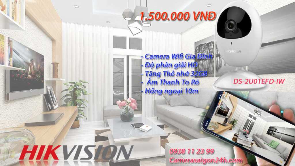 Lắp camera wifi hikvision cho gia đình