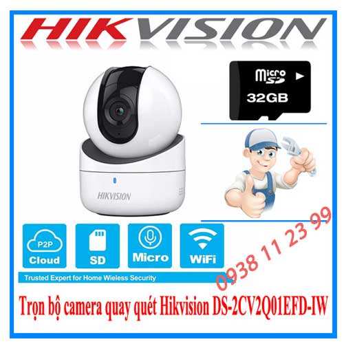 Lắp camera wifi hikvision xoayy 360 giá rẻ