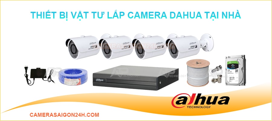 chuẩn bị vật tư lắp camera dahua