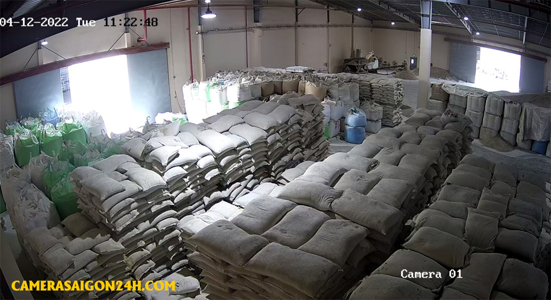 hình ghi hình camera quan sat kho xưởng HFW1200CMP