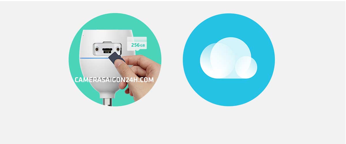 lắp camera wifi Ezviz C3TN 2.0MP lưu trữ lâu dài